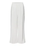 Spodnie damskie - VERO MODA VMCARMEN HR Wide Pull-ON Pant Noos spodnie damskie z szerokimi nogawkami, Snow White, (XS) W / 32L - miniaturka - grafika 1