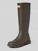 Kalosze damskie - Kozaki z detalem z logo - miniaturka - grafika 1