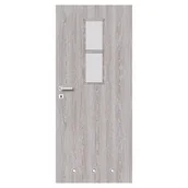 Drzwi wewnętrzne - Skrzydło LAGO tuleje dąb szary 70 P 2Z WC - miniaturka - grafika 1