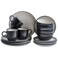Serwisy obiadowe - Zastawa stołowa 16-częściowa NUTMEG Kamionka Czarny - miniaturka - grafika 1