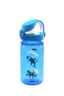 Shakery i bidony sportowe - Nalgene, Butelka dla dzieci, Slate with Glacial OTF Cap and Chomp Artwork, niebieski, 375 ml - miniaturka - grafika 1
