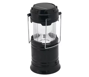 LED Przenośna lampa solarna LED/1200mAh czarna - Latarki - miniaturka - grafika 1