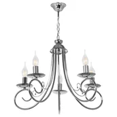 Lampy sufitowe - Inne Żyrandol LAMPA wisząca VEN W-N 1541/5 CR klasyczna OPRAWA świecznikowy zwis chrom VEN W-N 1541/5 CR - miniaturka - grafika 1