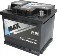 Ładowarki i akumulatory - Akumulator 4MAX 12V 50Ah/470A P+ biegun standardowy 207x175x190 B13 - stopka o wysokości 10.5 mm rozruchowy - miniaturka - grafika 1