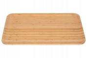 Deski do krojenia - Deska do serwowania talerz drewniany taca bambus - miniaturka - grafika 1