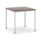 Stoły - B2B Partner Stół do jadalni 800 x 800 mm, blat orzech, nogi jasnoszare 555678 - miniaturka - grafika 1