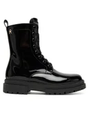 Buty dla dziewczynek - Tommy Hilfiger Trapery Lace-Up Bootie T4A5-34025-0775 S Czarny - miniaturka - grafika 1