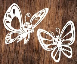 Wesołe motylki- wycinanka z kartonu - Zabawki kreatywne - miniaturka - grafika 1