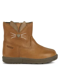Geox Kozaki B Hynde Girl B362FB 0CLNF C6627 M Brązowy - Buty dla dziewczynek - miniaturka - grafika 1