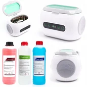 Myjki ultradźwiękowe - Myjka Wanna Ultradźwiękowa PS-06A 35W 600ml 3x Koncentrat Płyn Do Myjki 1L Techrebal - miniaturka - grafika 1