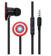 Słuchawki - Słuchawki Douszne Kapitan Ameryka 003 Marvel Czarny - miniaturka - grafika 1