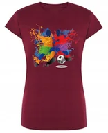Koszulki i topy damskie - T-Shirt damski nadruk Kolorowy Piłkarz R.L - miniaturka - grafika 1