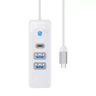 Huby USB - Adapter Hub USB-C do 2x USB 3.0 + USB-C Orico, 5 Gbps, 0.15m (biały) - miniaturka - grafika 1