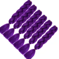 Ozdoby do włosów - Ali Show - Przedłużenie Włosów Jumbo Braids 6 szt., Ciemnofioletowe, 60 cm - miniaturka - grafika 1