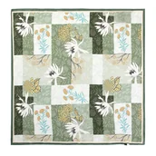 Apaszki i szaliki męskie - Damska apaszka jedwabna ze wzorem w kwiaty zielona - miniaturka - grafika 1