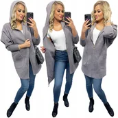 Płaszcze damskie - ALPAKI SUWAK PŁASZCZ WEŁNA KOLORY oversize DŁUGI - miniaturka - grafika 1