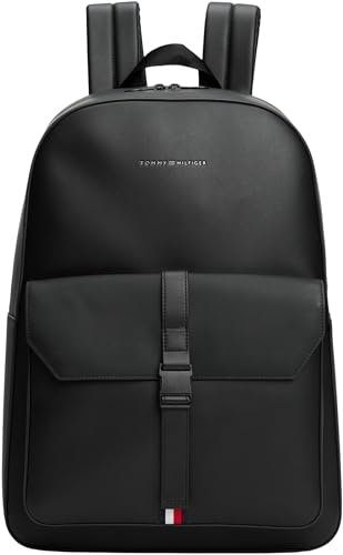 Tommy Hilfiger Plecak męski TH FUNDATION AM0AM13476 plecak, czarny (czarny), OS, czarny (czarny), rozmiar uniwersalny