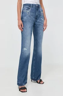 Spodnie damskie - Guess jeansy damskie high waist - grafika 1