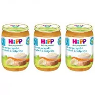 Dania dla dzieci - Hipp Młode jarzynki z ryżem i cielęciną po 7. miesiącu zestaw 3 x 220 g Bio - miniaturka - grafika 1