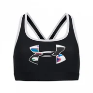 Bielizna sportowa damska - Dziewczęcy biustonosz treningowy UNDER ARMOUR UA Crossback Graphic Sports Bra - miniaturka - grafika 1