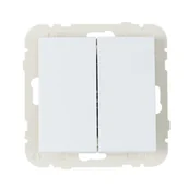 Wyłączniki światła i elektryczne - Efapel Włącznik podwójny LOGUS 90 Biały - miniaturka - grafika 1