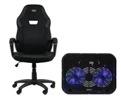 Fotele gamingowe - SMX Fotel gamingowy Katla + Devi podstawka chłodząca pod laptopa - miniaturka - grafika 1