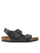 Sandały damskie - Birkenstock Sandały Milano 1024998 Czarny - miniaturka - grafika 1
