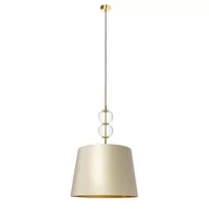 Lampy sufitowe - Kaspa Szampańska lampa wisząca ZOE 11105107 do jadalni nad stół abażur - miniaturka - grafika 1