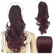 Ozdoby do włosów - Włosy Syntetyczne Doczepiane Kucyk na Klipsie 35 cm Clip In Jak Naturalne - miniaturka - grafika 1