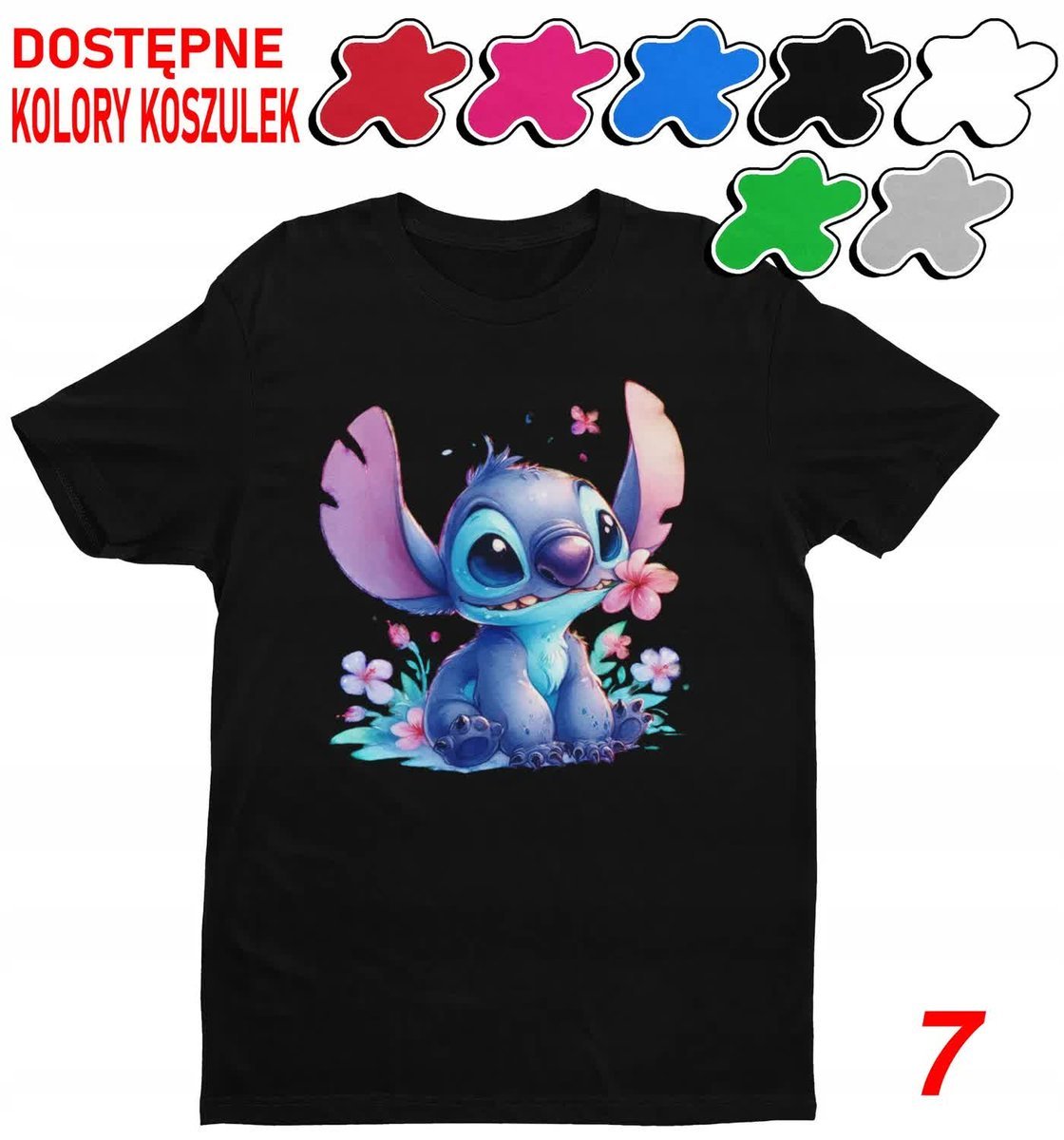 Koszulka Dziecięca Z Nadrukiem Stitch Stich Angel Dużo Wzorów -Xs 110-116