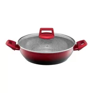 Patelnie - Patelnia głęboka z powłoką nieprzywierającą Ambition Ombre Red 28cm czerwony - miniaturka - grafika 1
