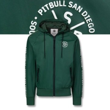 Męska Kurtka przejściowa z kapturem Pitbull wodoodporna Athletic Tapes