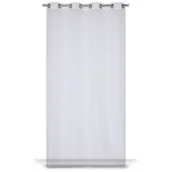 Firany - Firana na przelotkach biała 140 x 240 cm jednokolorowa - miniaturka - grafika 1