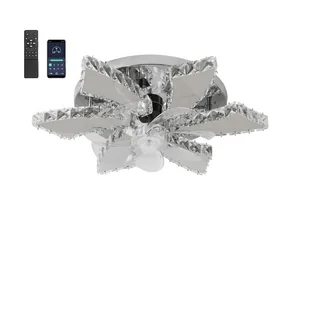 Wentylator sufitowy Crystal, lampa LED, inteligentne sterowanie APP, lampa wentylatora sufitowego B, 110-240V - Wentylatory sufitowe - miniaturka - grafika 1