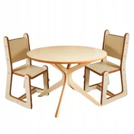 Zestawy mebli dla dzieci - Zestaw Stolik i krzesełka dla dzieci dziecięce do pokoju dziecięcego PL CE - miniaturka - grafika 1