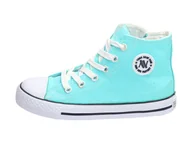 Trampki damskie - Markowe błękitne trampki New Age 082 An Bl - miniaturka - grafika 1