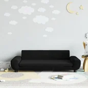 Meble do sypialni - vidaXL Sofa dla dzieci, czarna, 100x54x33 cm, aksamit - miniaturka - grafika 1