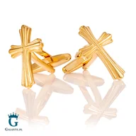 Spinki do mankietów i krawatów - Spinki do mankietów Ozdobny Krzyżyk X2 AJ800 - miniaturka - grafika 1
