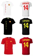 Koszulki sportowe męskie - EURO 2024 Koszulka HISZPANIA AYMERIC LAPORTE 14 jr - miniaturka - grafika 1