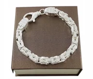 Bransolety męskie - Bransoletka Srebrna Męska Splot Królewski 6,50 mm pr 925 Grawer Gratis - miniaturka - grafika 1