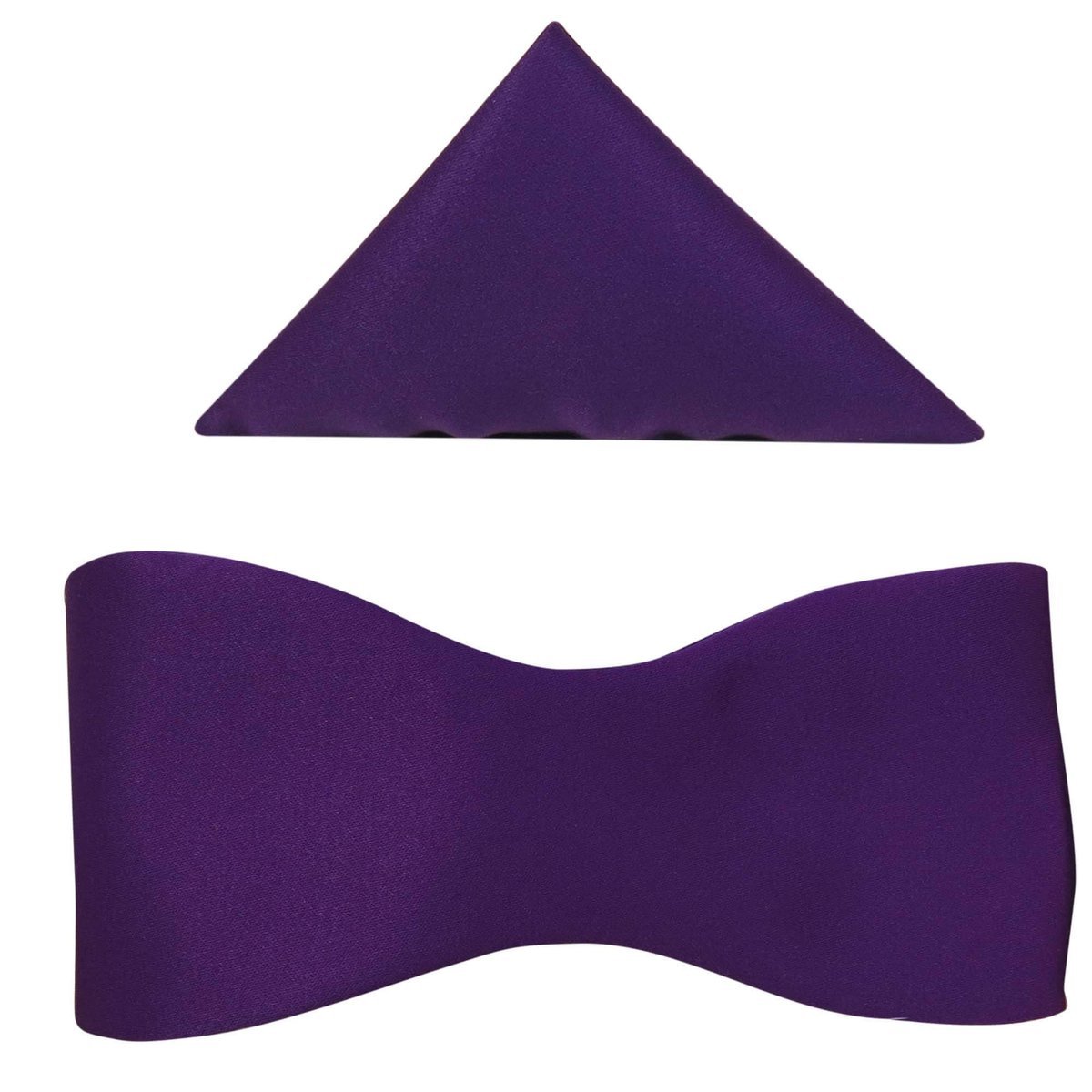 Fioletowa wiązana muszka męska z poszetką M16