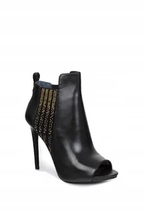 Botki Guess FLABL3 LEA09-2 czarne skórzane open toe szpilka rozmiar 39 - Botki damskie - miniaturka - grafika 1