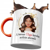 Kubki - Kubek Pomarańczowy Dla Olgi Koleżanki Żony Prezent z Nadrukiem ze Zdjęciem + Opakowanie na prezent (wzór 03) - miniaturka - grafika 1