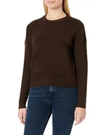 Swetry damskie - bestseller a/s Damski sweter Vmlefile Ls O-Neck Rib Blouse Ga Noos, Coffee Bean/Detail:w. Melange, XS - miniaturka - grafika 1