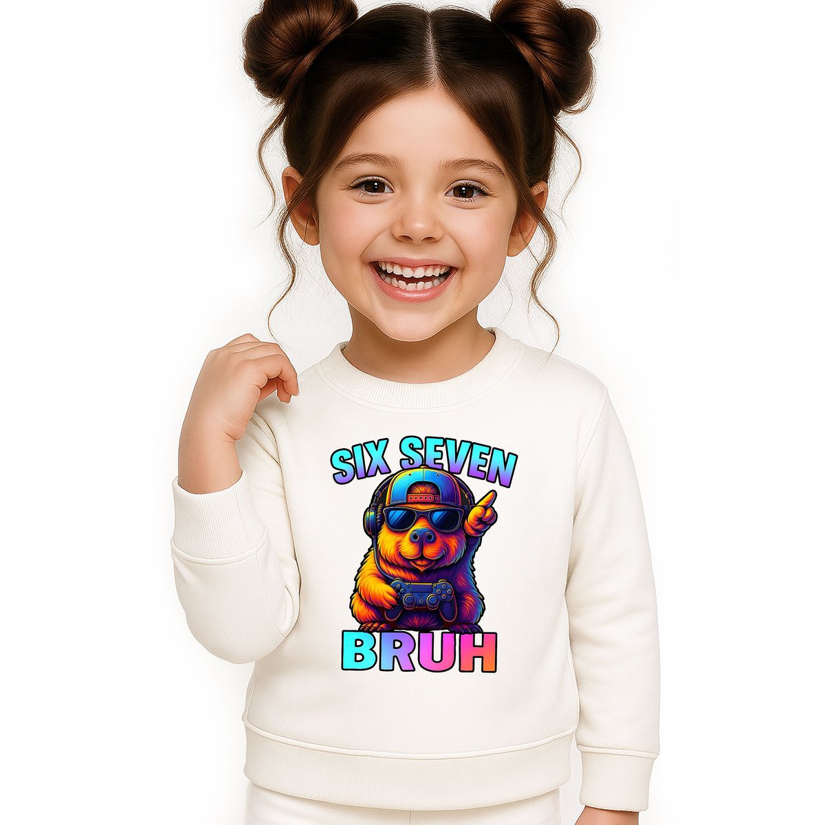BLUZA DZIECIĘCA 67 SIX SEVEN VIRAL CAPYBARA 110-116 DLA CHŁOPCA DZIEWCZYNKI
