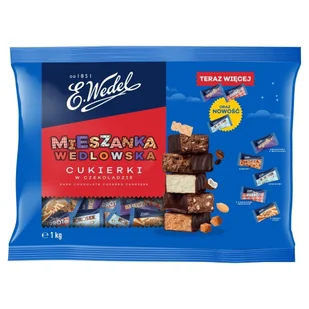 E. Wedel Mieszanka Wedlowska cukierki w ciemnej czekoladzie 1 kg - Cukierki - miniaturka - grafika 1