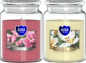 Świece - ZESTAW DUŻA Świeca zapachowa w słoiku BISPOL Aura 100H MIX "9" 2szt. - miniaturka - grafika 1