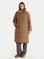 Płaszcze damskie - Tommy Hilfiger Płaszcz zimowy WW0WW47279 Beżowy Relaxed Fit - miniaturka - grafika 1