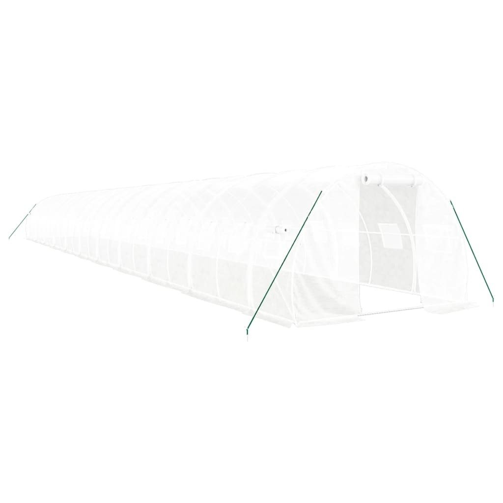 Prolenta Premium - Szklarnia z ramą stalową biała 66 m² 22x3x2 m