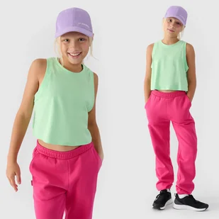 Koszulka Dziewczęca 4F T-shirt Zielony na ramiączkach 4FJRSS24TSLEF187 Zielony 152 - Koszulki dla dziewczynek Koszulka Dziewczęca 4F T-shirt Zielony na ramiączkach 4FJRSS24TSLEF187 Zielony 152 - Koszulki dla dziewczynek - miniaturka - grafika 1